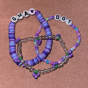 personalized purple friendship bracelet pack💜